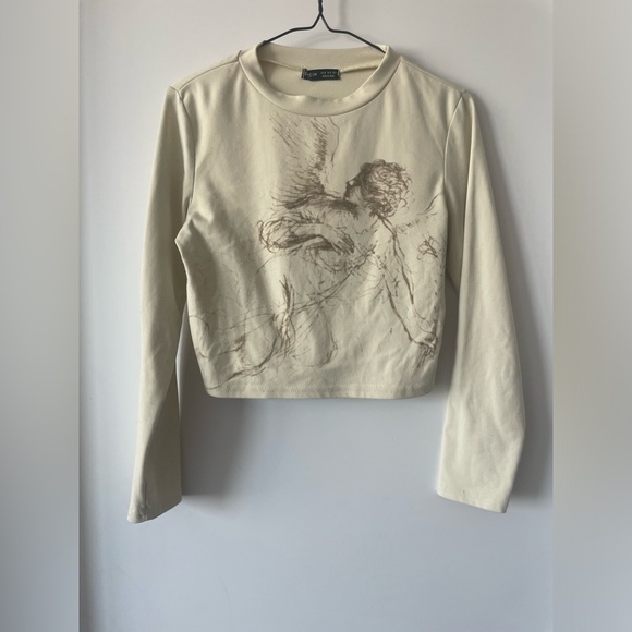 cropped graphic long tee - Picture 1 of 2